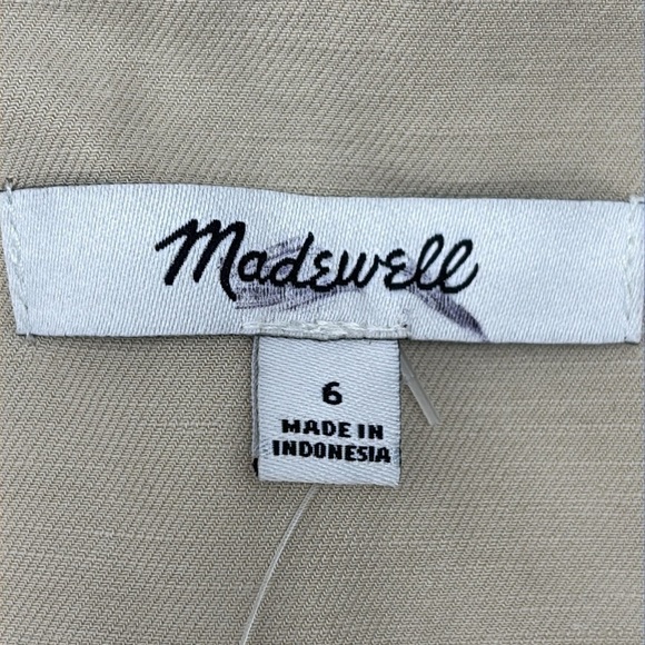Madewell Tie-Waist Muscle Tank Romper in Summer Dune size 6 NWT NQ584 - Picture 9 of 13